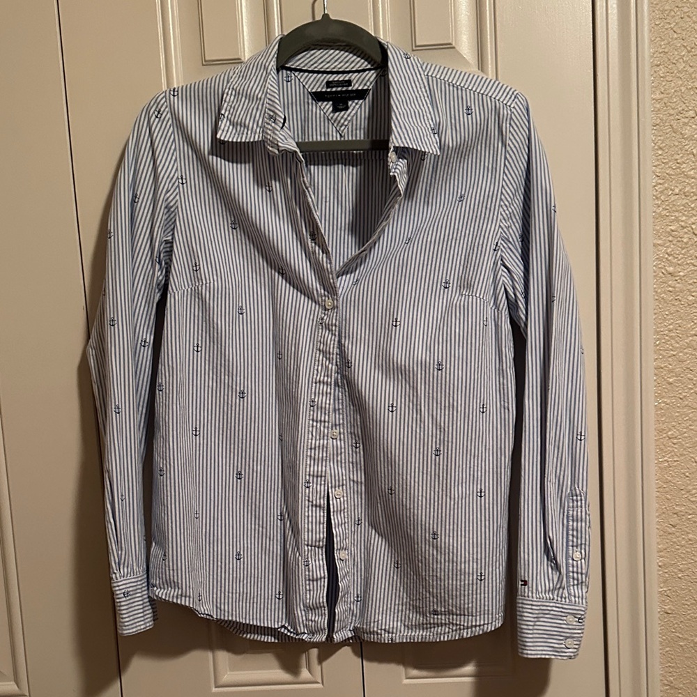 Tommy HilfigerBlue Striped Button-Up Shirt